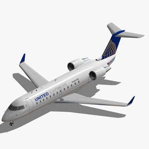 bombardier crj-200 united express 3d 3ds