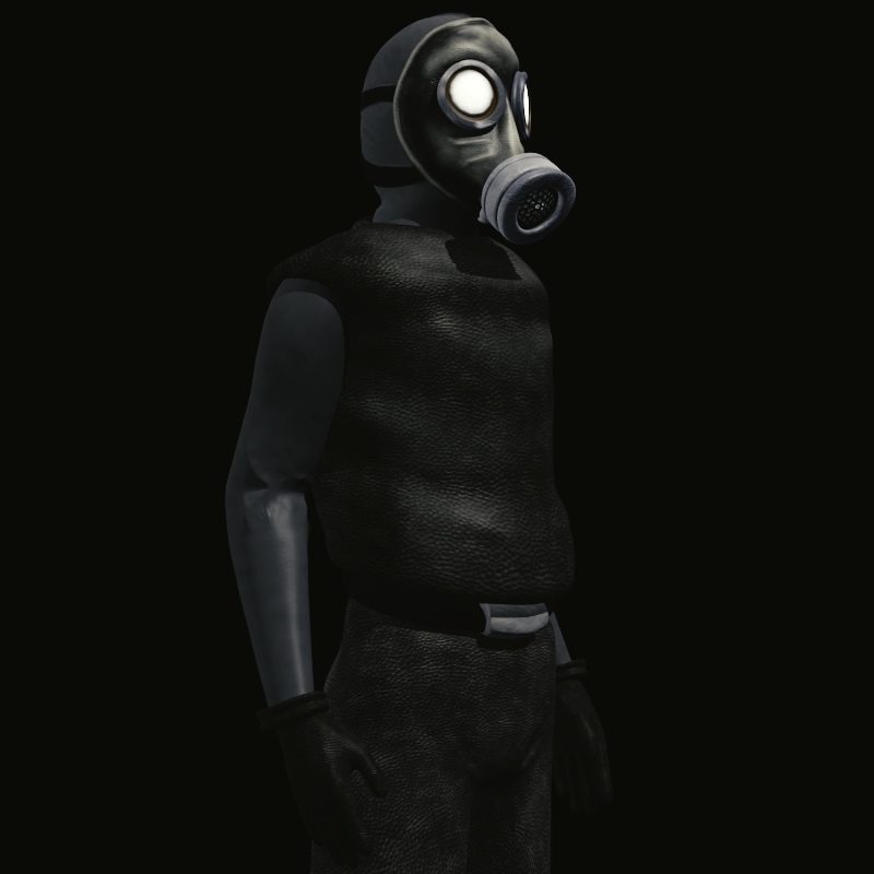 man gas mask obj