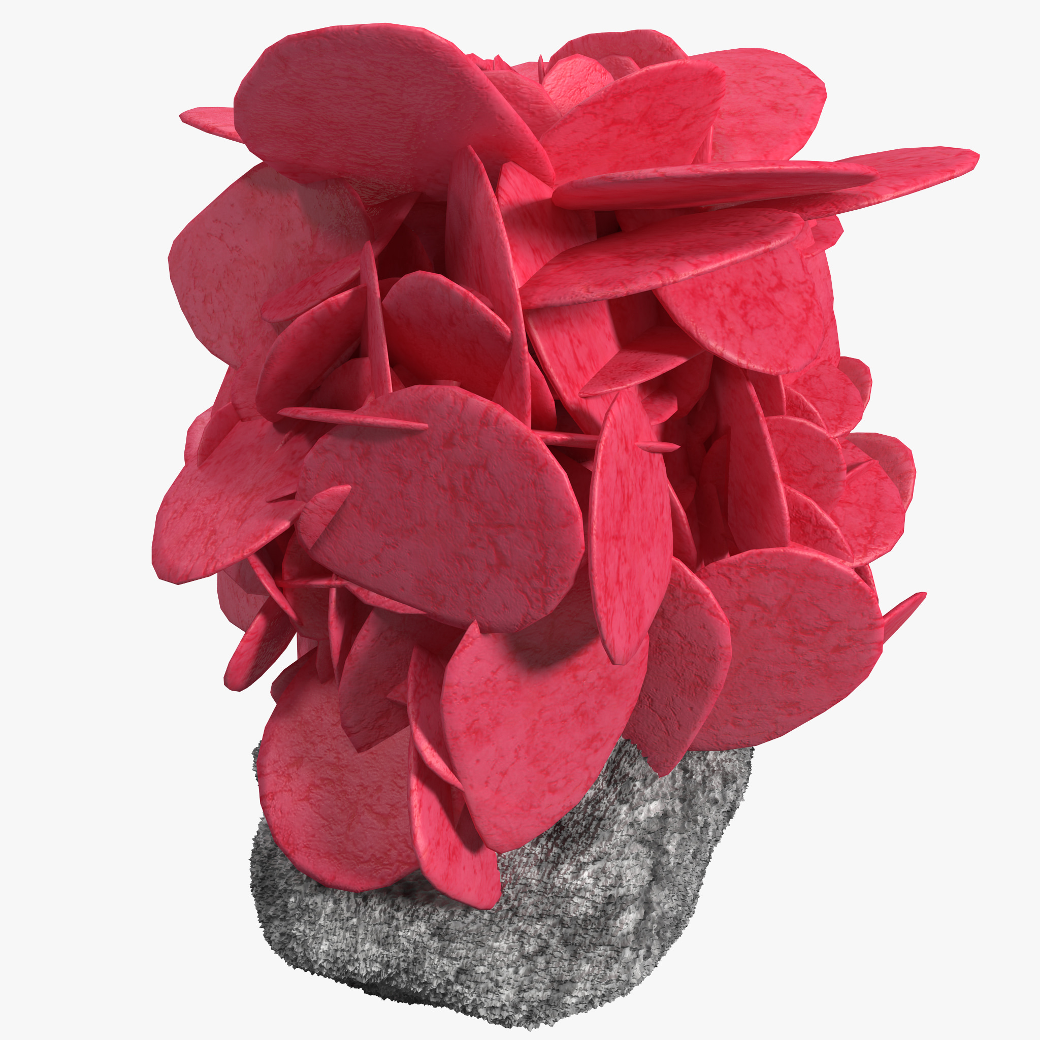 red quartz crystals 3d model