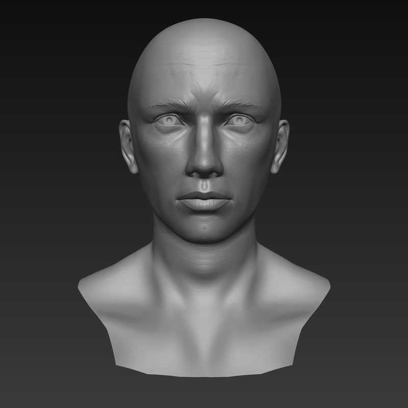 realistic head 3d model