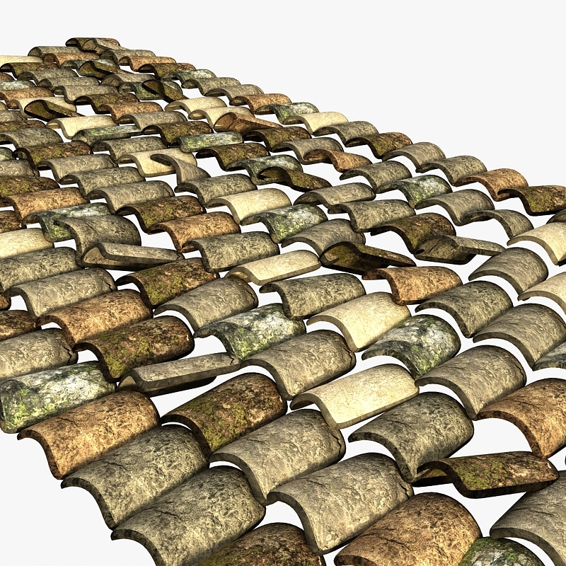 屋顶瓦片3d模型