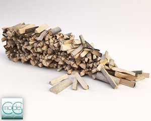 wood pile 3d model