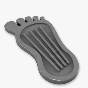 3d model of barefoot gas pedal