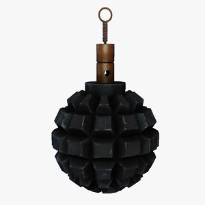 kugelhandgranate granate hand 3d model