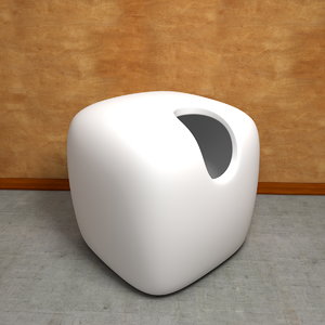 3d model vase design cubic
