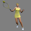 3d tennis player girl rigged model