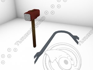 hammer prybar 3d model
