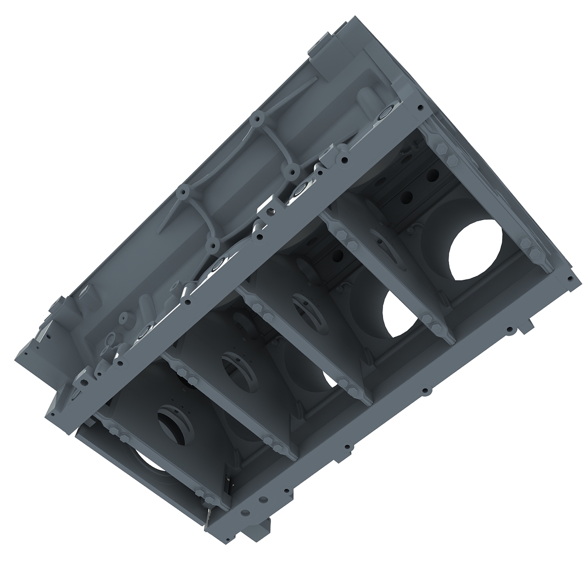 3d model v8 engine block