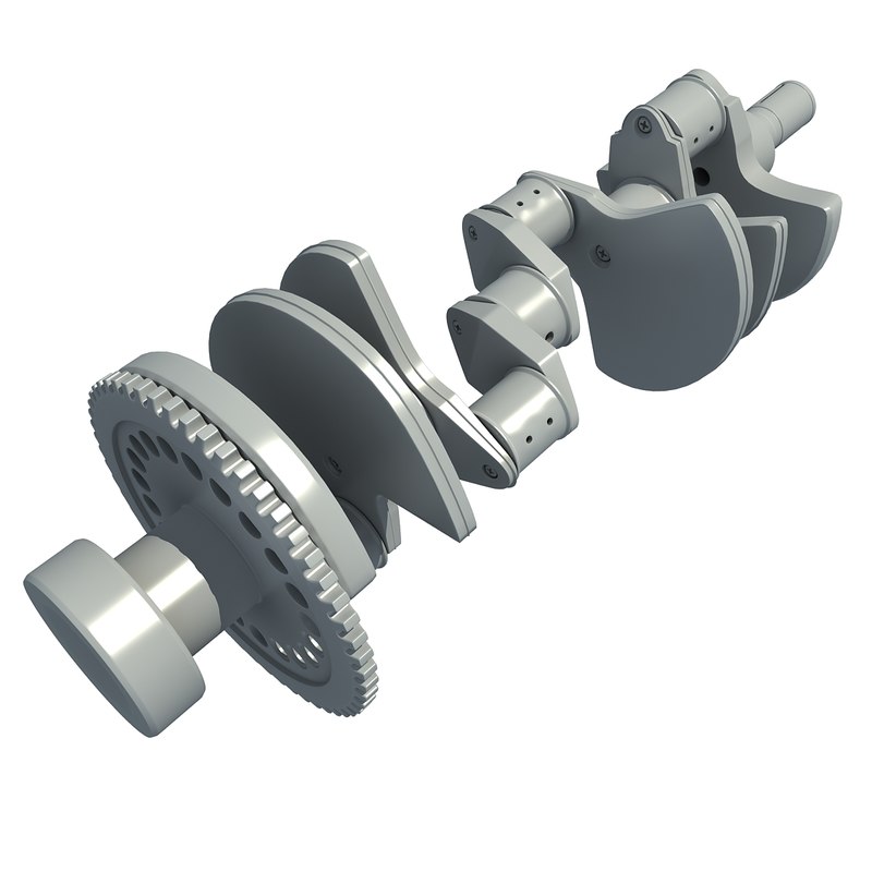3d model crank shaft crankshaft