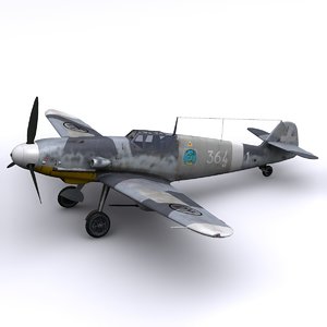 3d model gustav bf-109s 364 1943