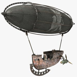 pirate dirigible 3d model