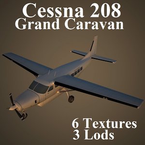 3d model of cessna 208