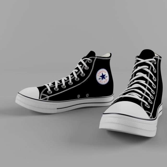 shoe converse 3d model 
