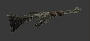 fg42 assault rifle 3d max