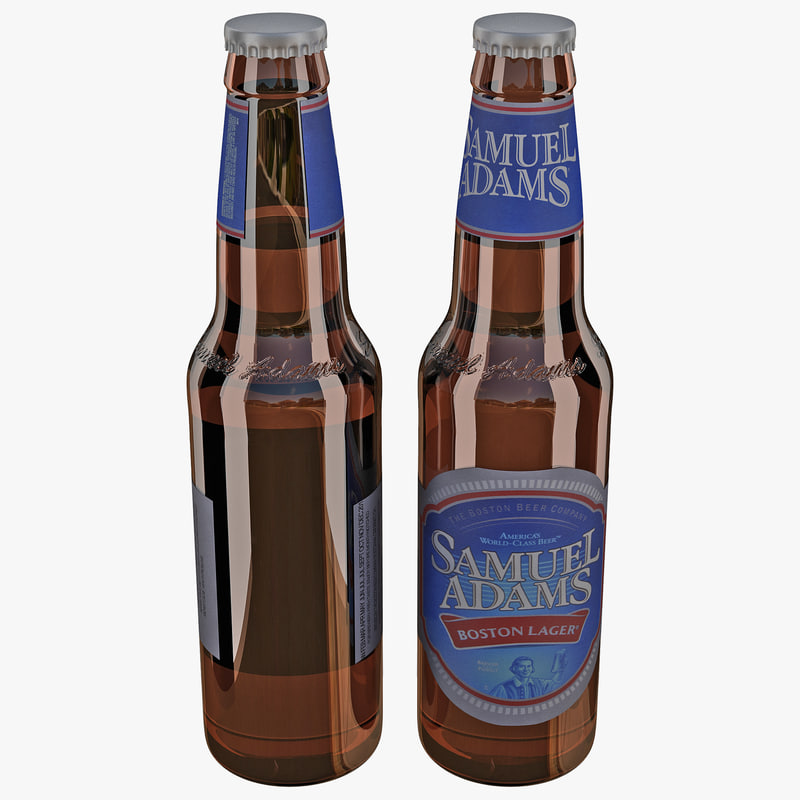 samuel adams beer bottle 3d model
