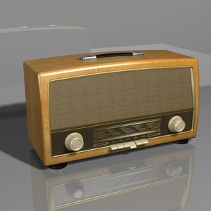 3d vintage radio