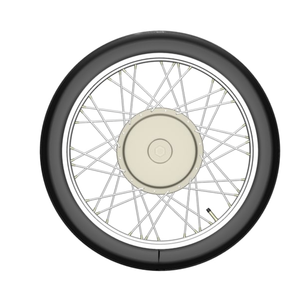 3dsmax motorcycle wheel spokes tire