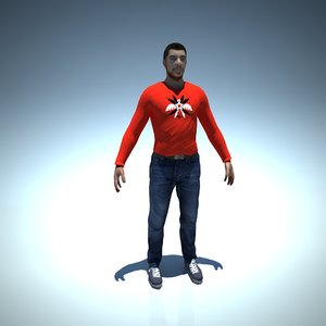 free character man 3d model