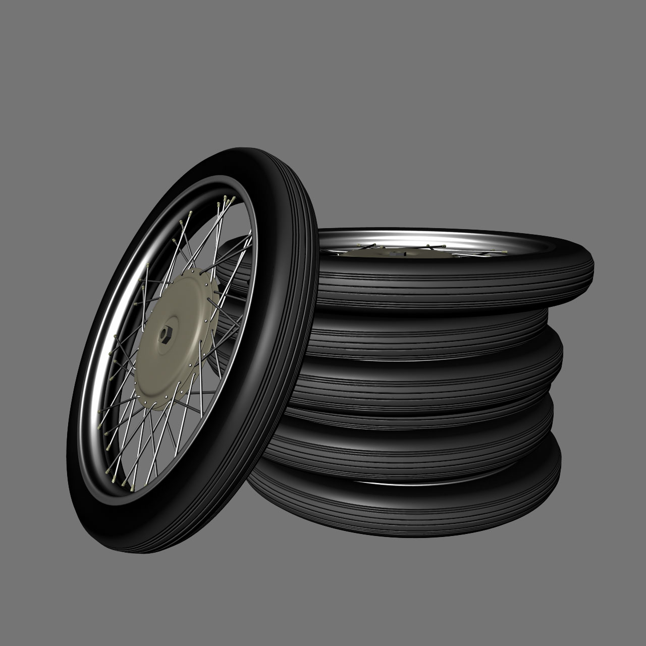 3dsmax motorcycle wheel spokes tire