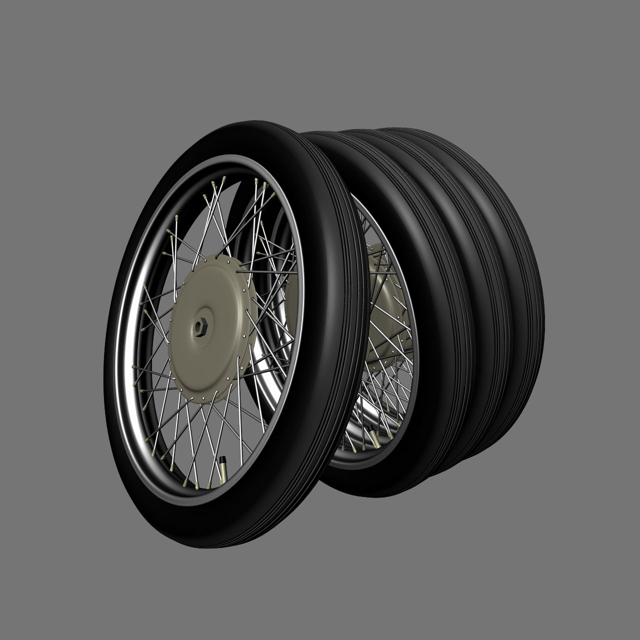 3dsmax motorcycle wheel spokes tire