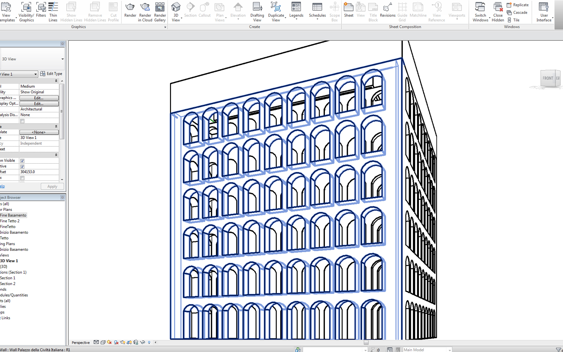 3d model architectural square colosseum rome