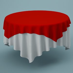 cloth tablecloth table 3d model