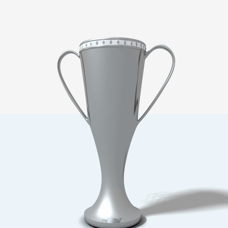 free trophy cup flower vase 3d model