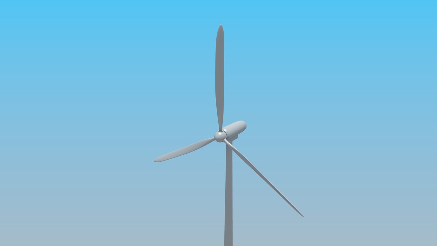 maya wind turbine animation