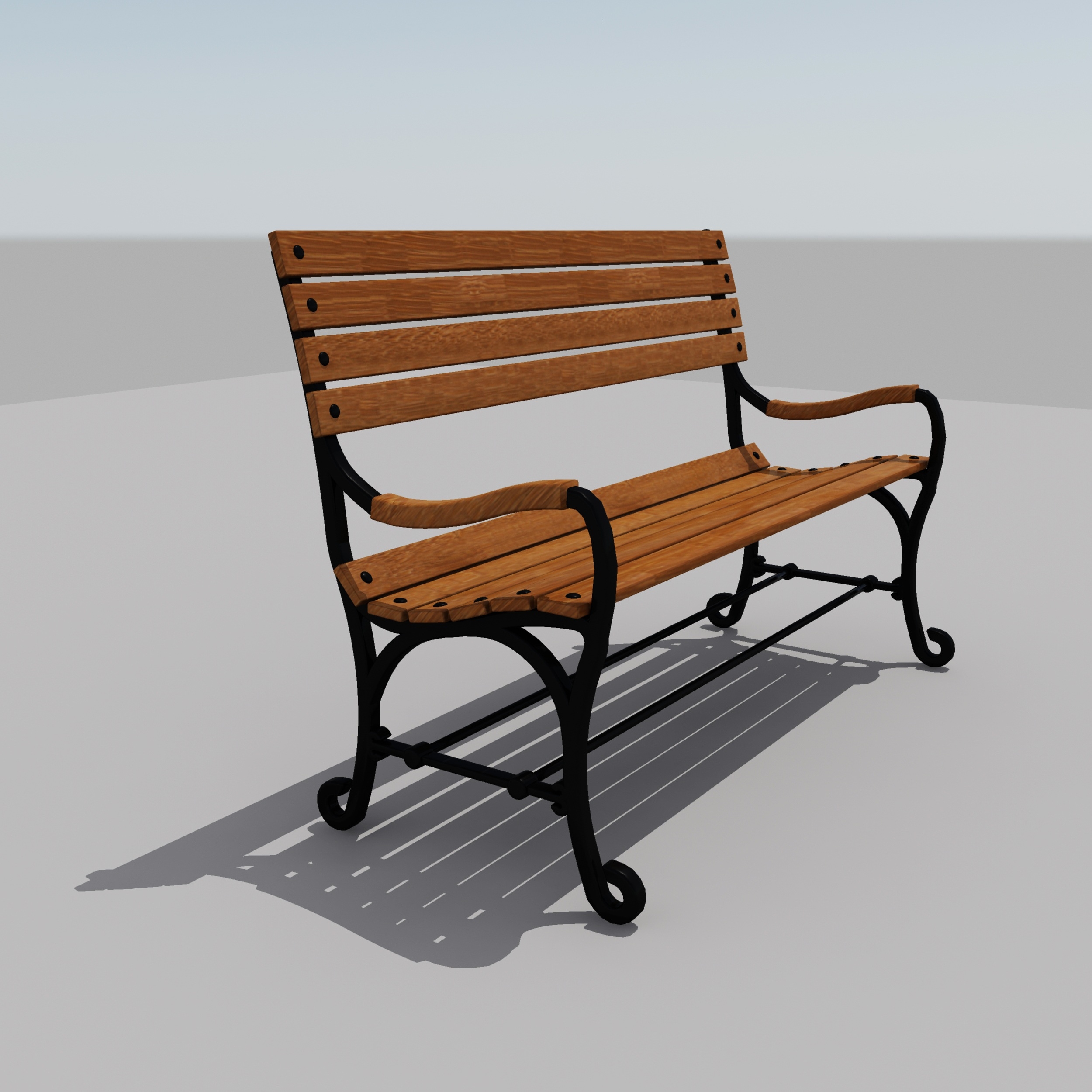 3d park bench