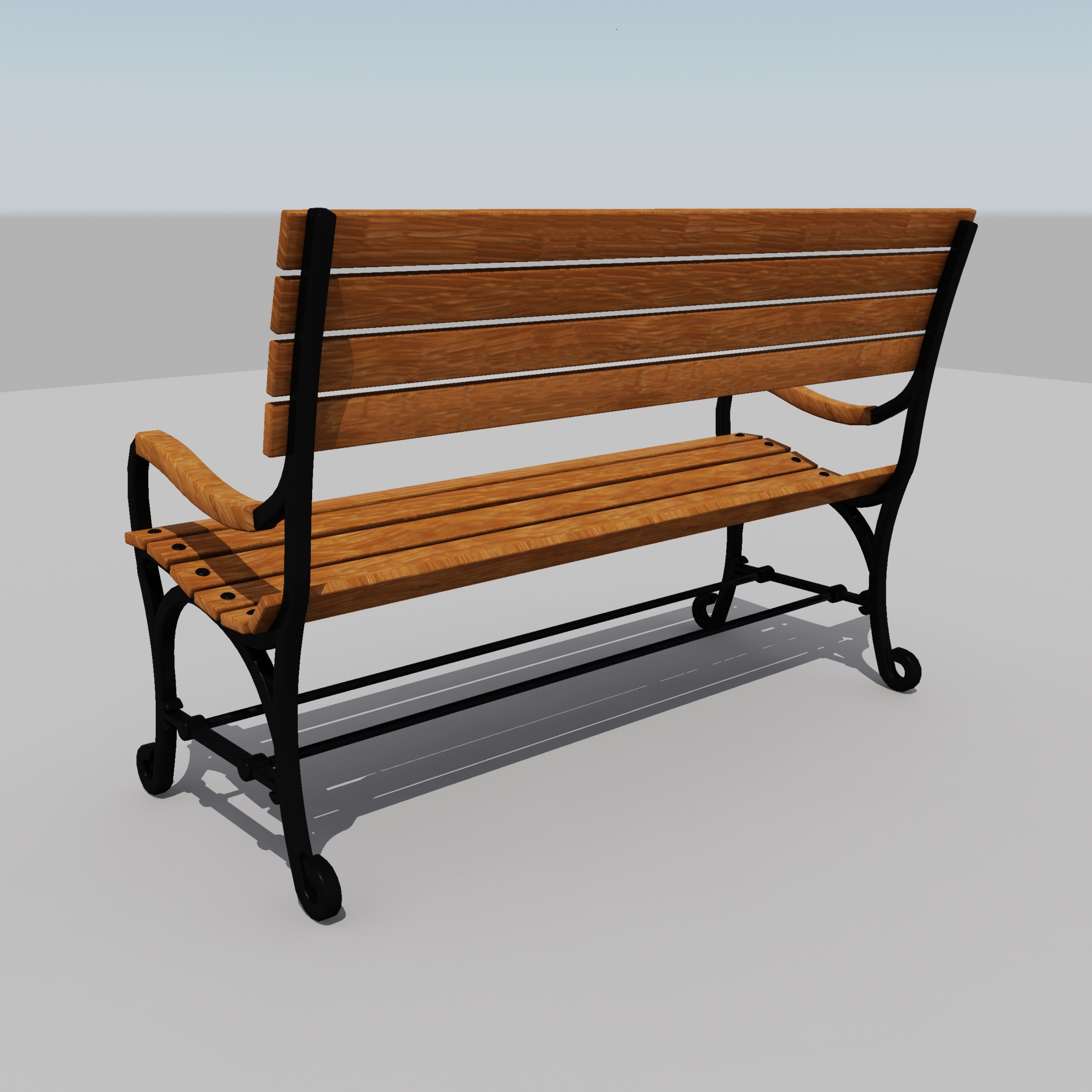 3d park bench