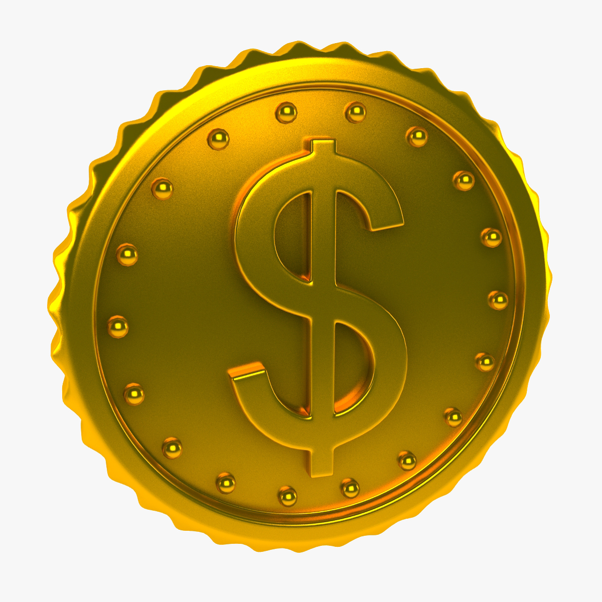 3d Model Coin Gold Golden