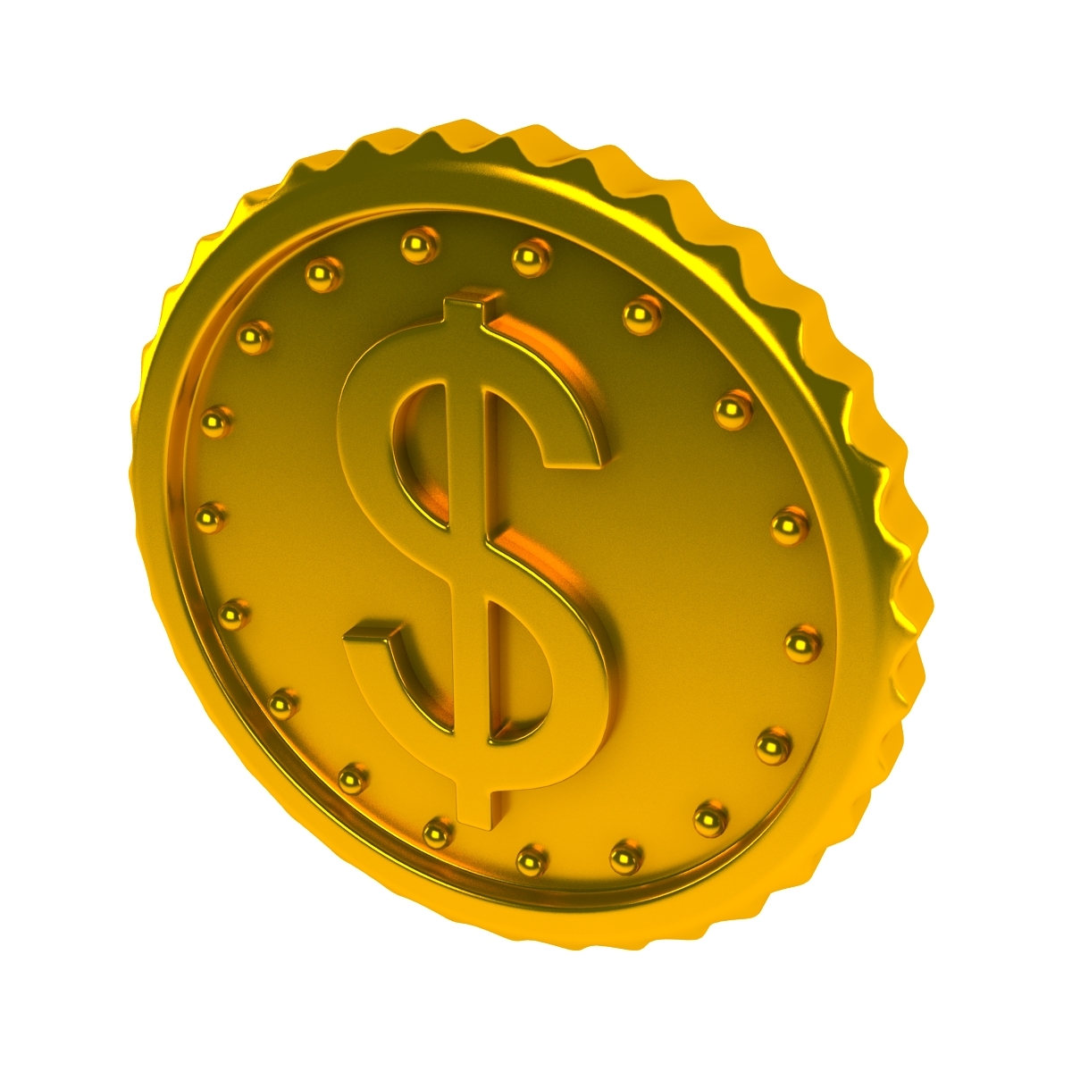 3d model coin gold golden