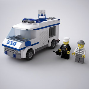 3d model lego police van