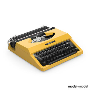 3d silver reed typewriter model