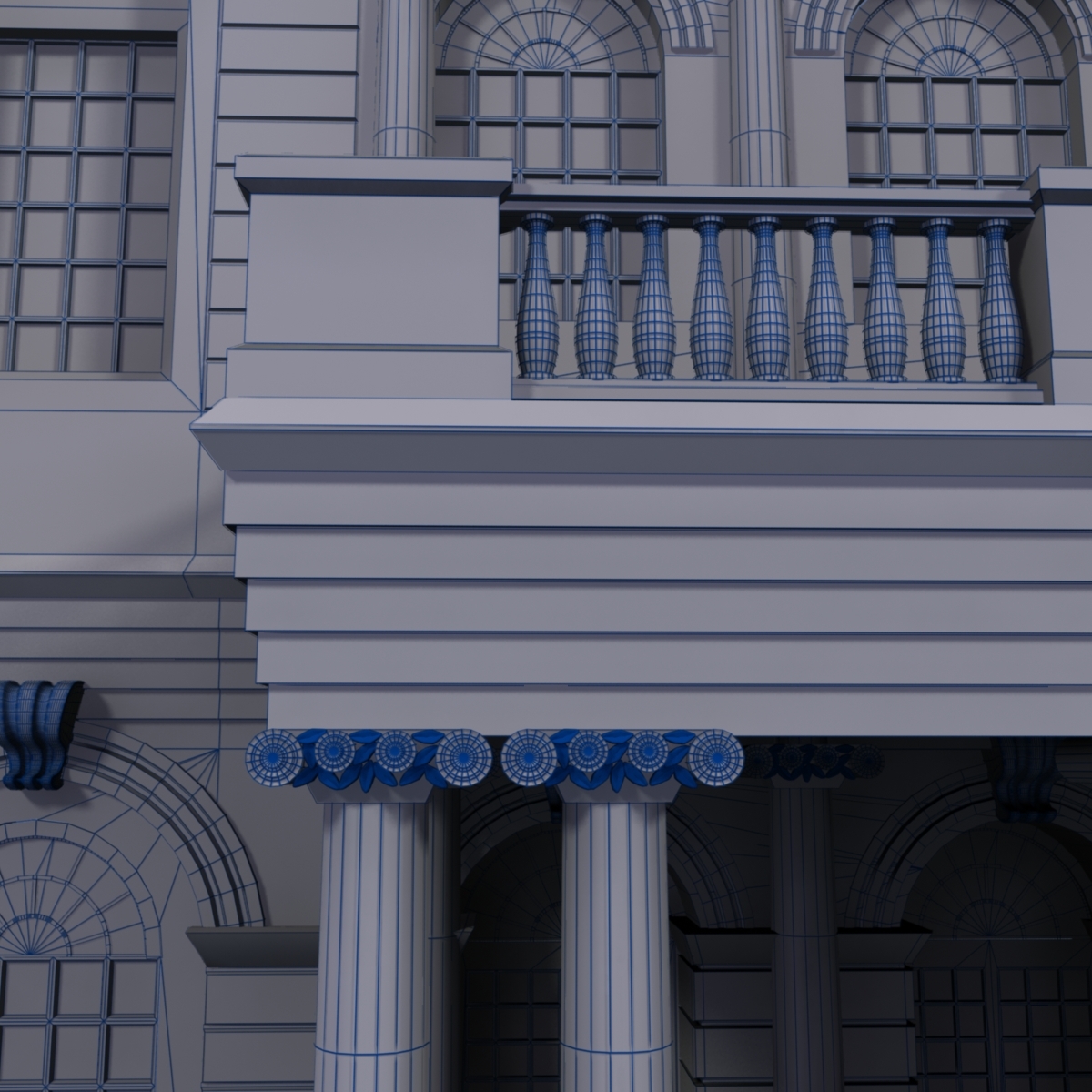 纽约市政厅前墙3d模型