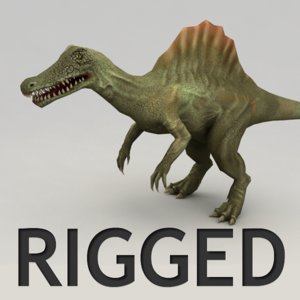 rigged spinosaurus 3d 3ds