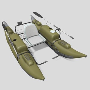 3d model inflatable pontoon boat