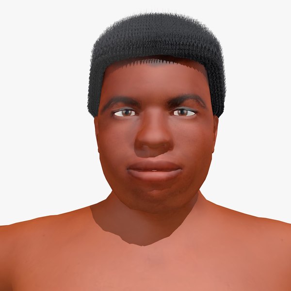 3ds realistically nude fat african male