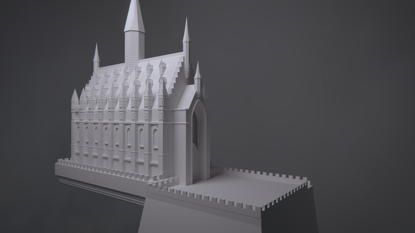 blender models free 3d animated 3ds hall blender great hogwarts