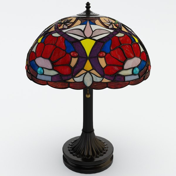 Table Lamp Quoizel 3d Model, Quoizel Stained Glass Table Lamps