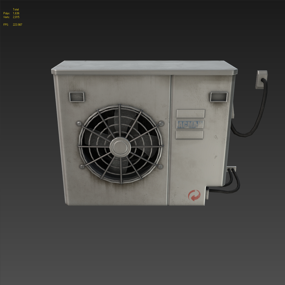3d model ac unit