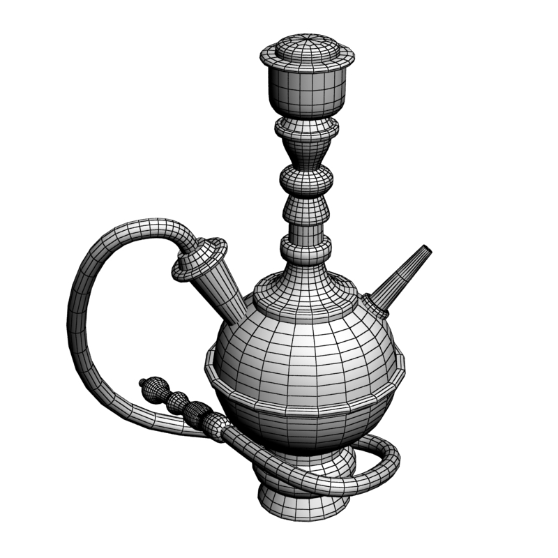 3d model of hookah