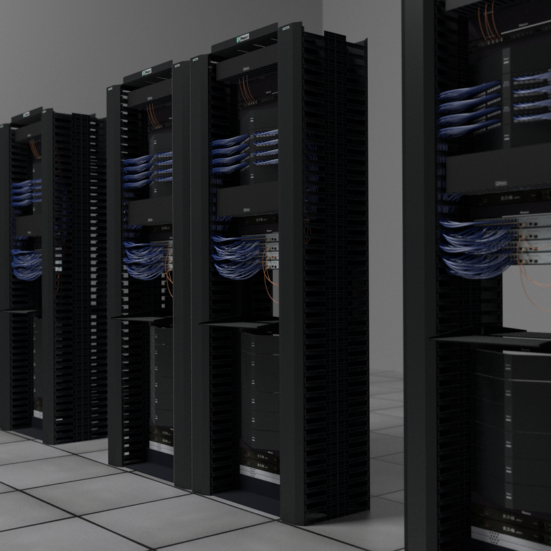 rack communications 3d blend