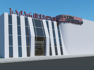 3d obj building modern