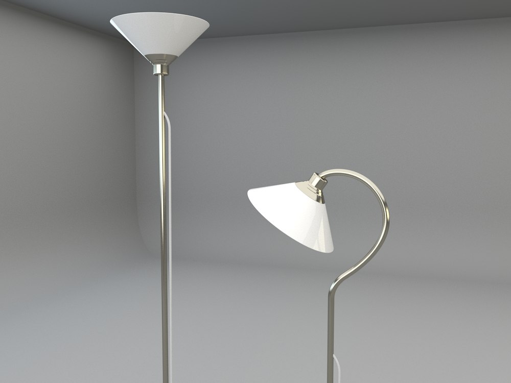 Ikea Kroby Floor Uplight 3d Model Ikea Kroby Floor Uplight And Reading Lamp