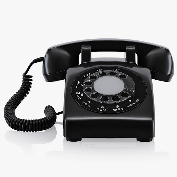 3d old disc telephone