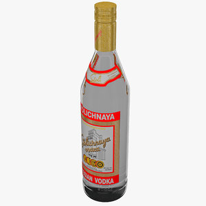 stolichnaya vodka bottle 3d max