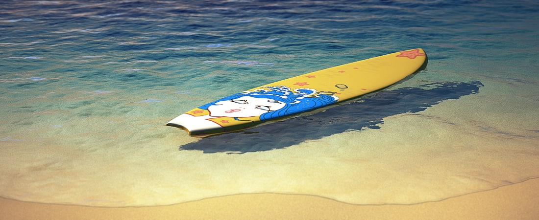 surfing board 3d model free download