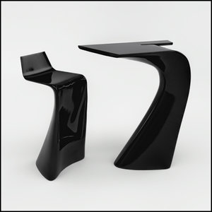 3d vondom wing furniture bar stool model