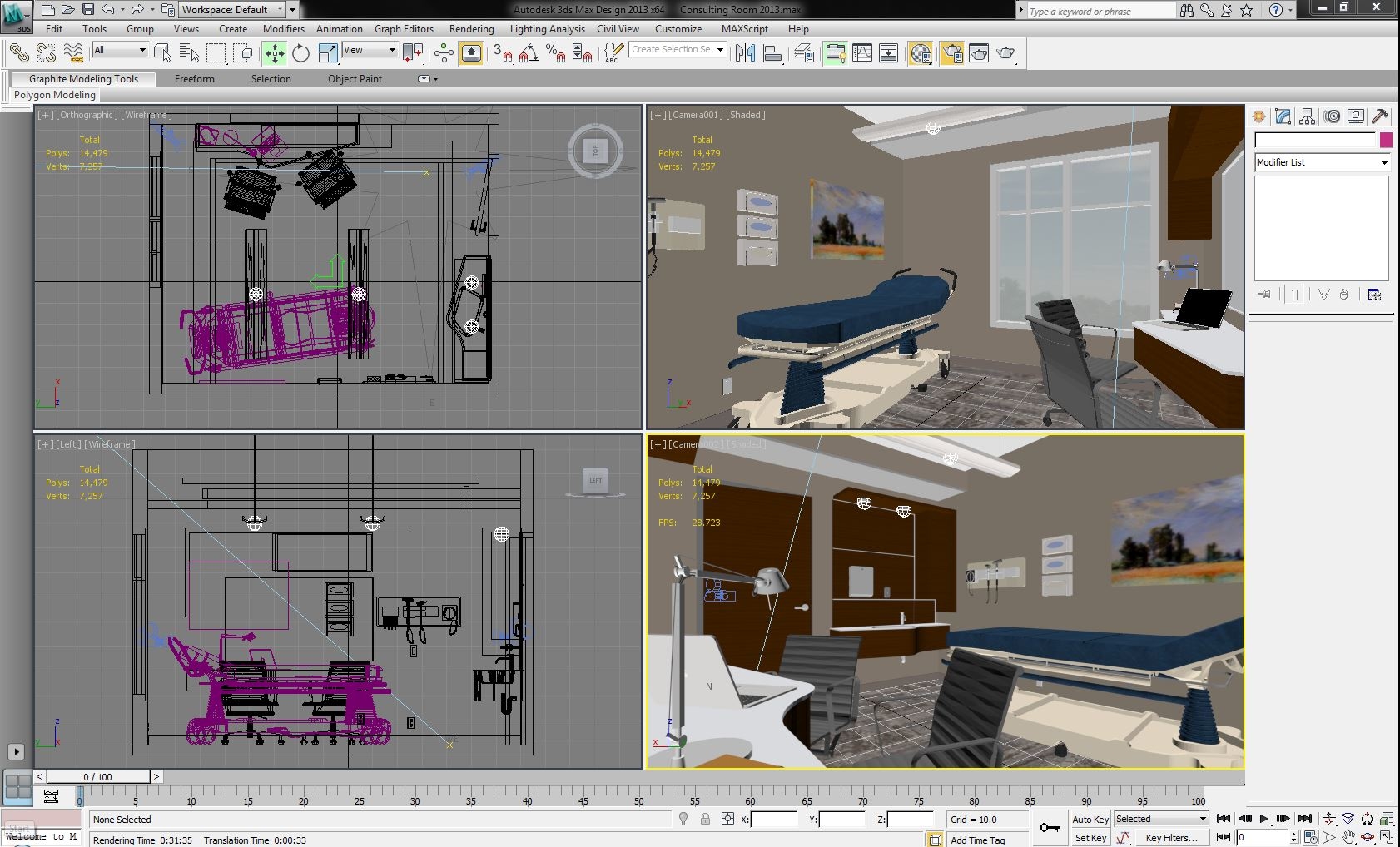 Hospital Consultation Room 3d 3ds